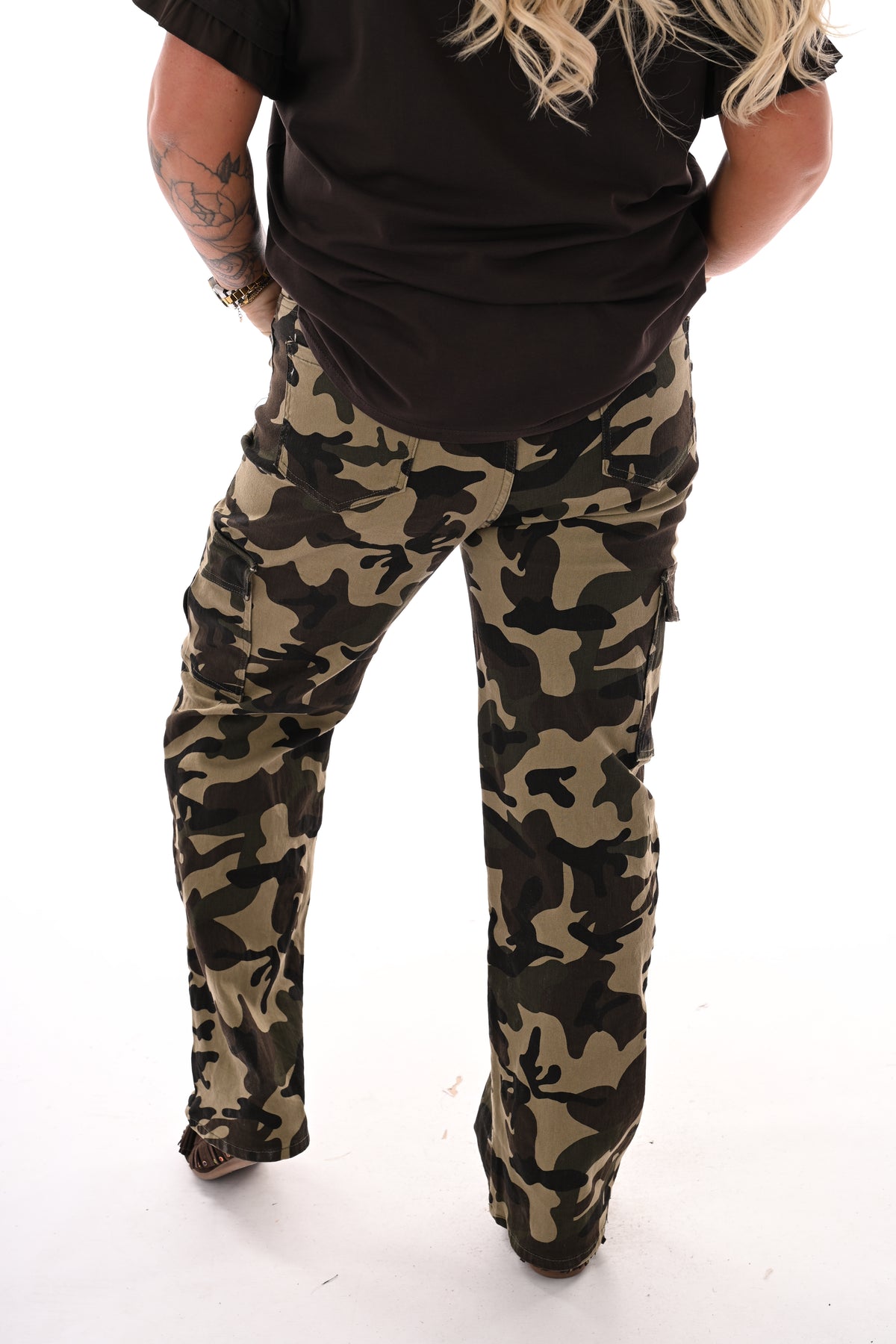 Lajoly army cargo jeans legergroen