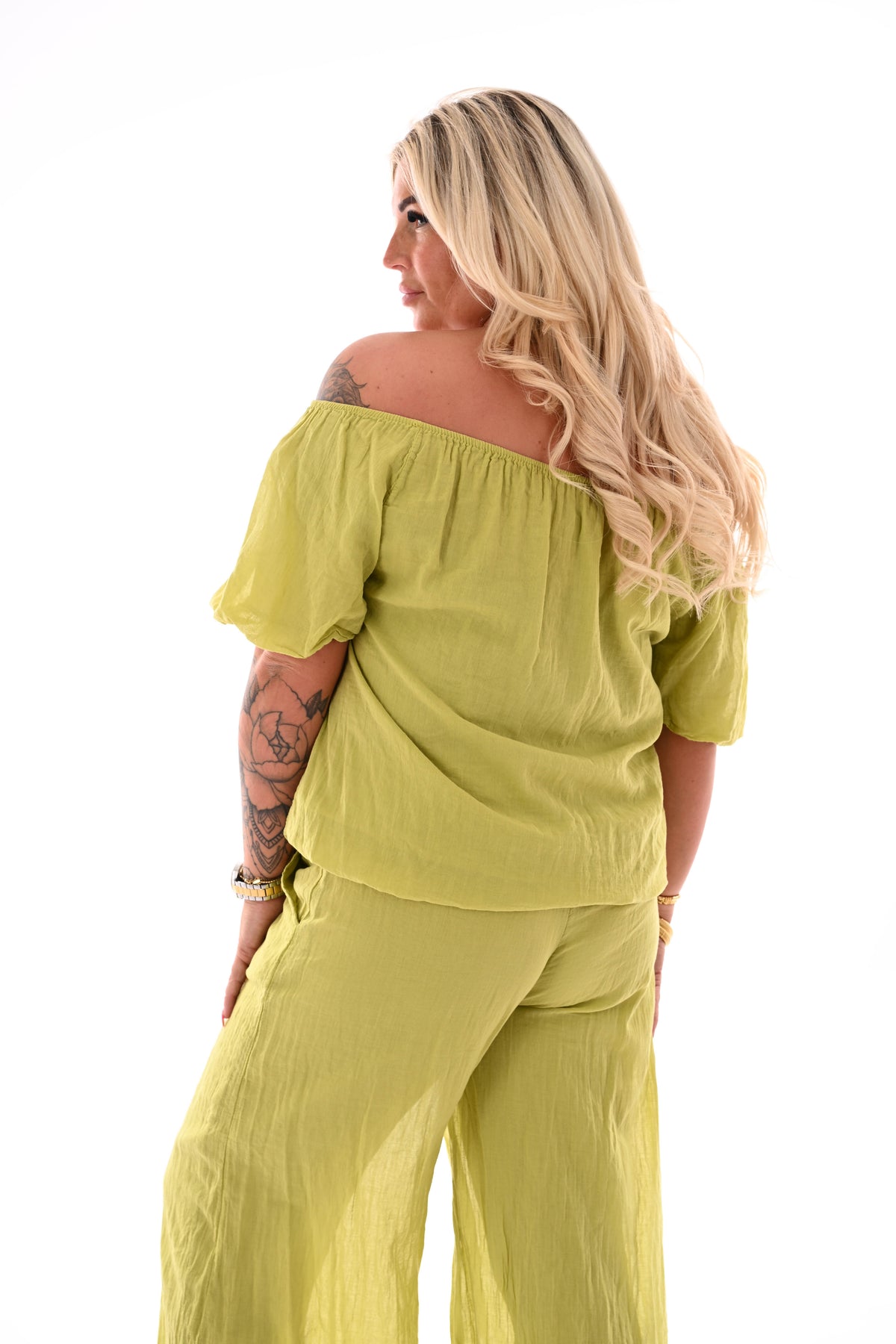 Tweedelig set ballon fit lime