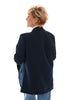 Blazer geplooide mouwen marineblauw