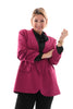 Blazer geplooide mouwen magenta