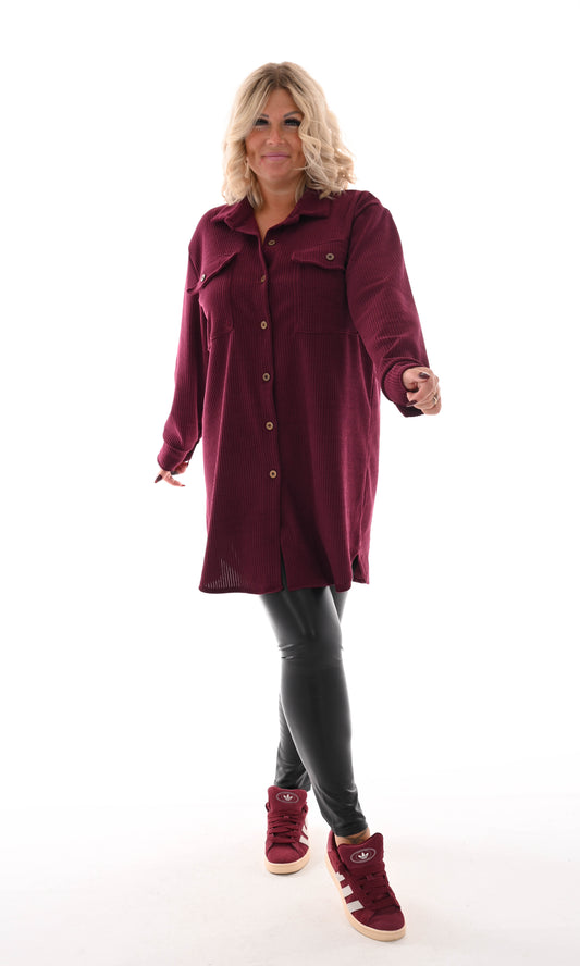 Lange corduroy blouse bordeaux