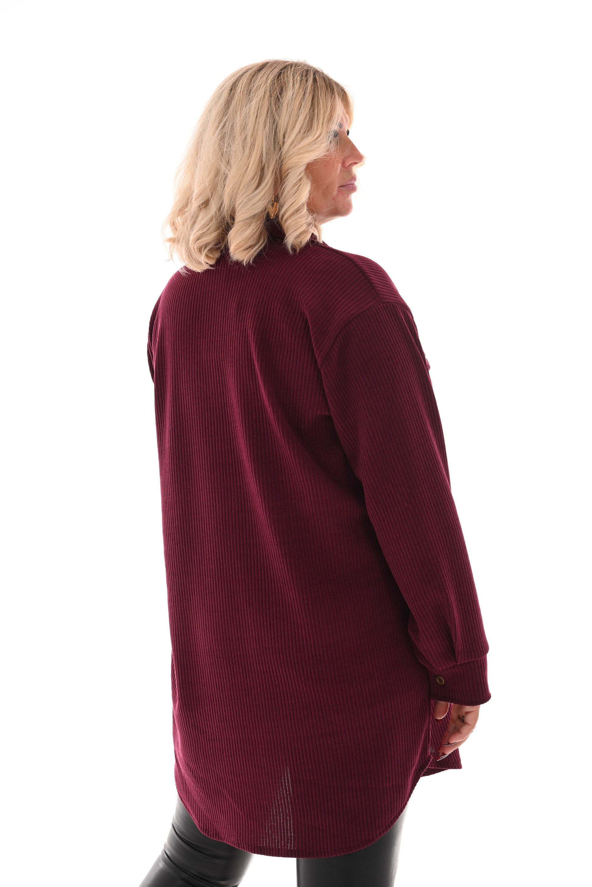 Lange corduroy blouse bordeaux