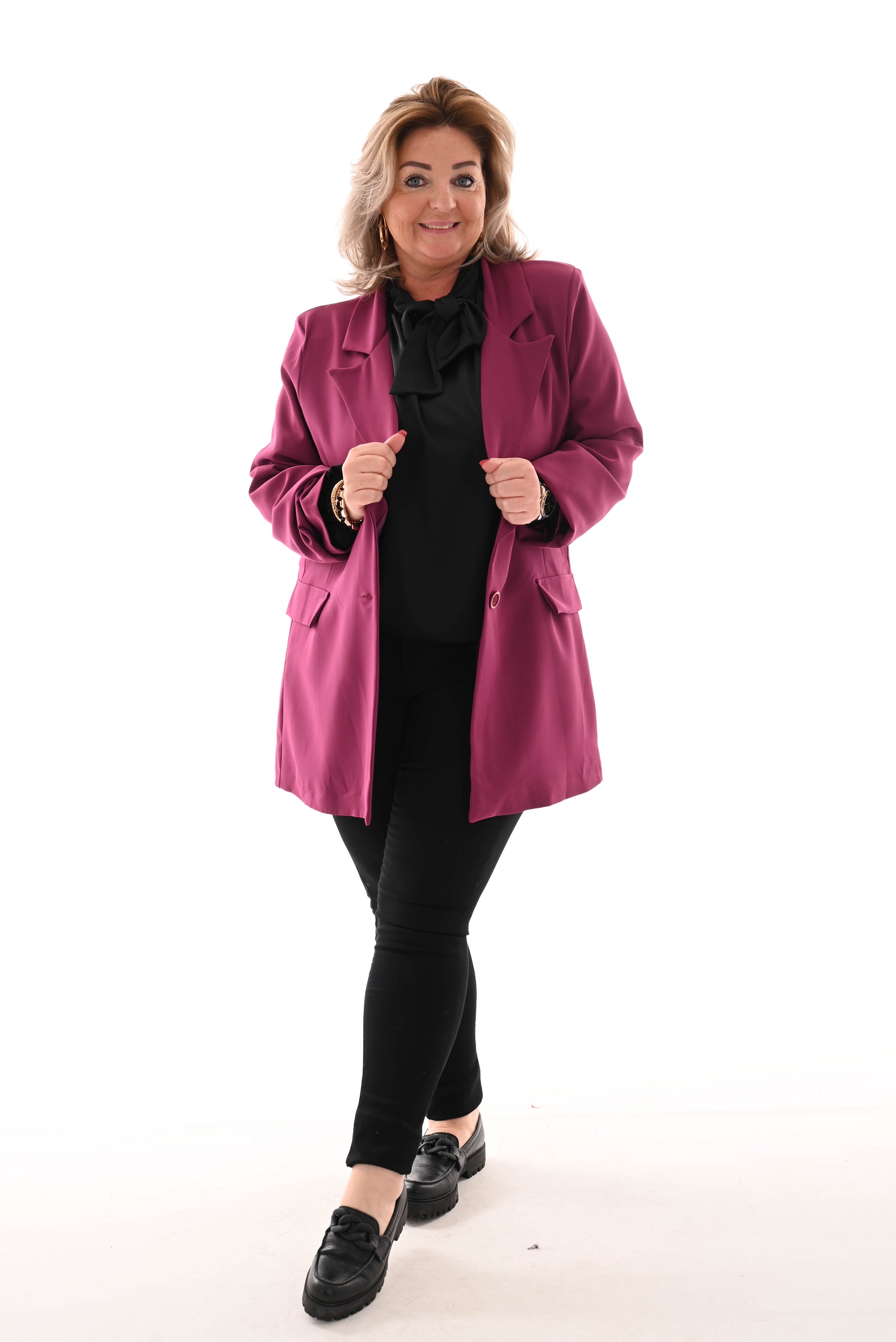 Blazer oversized magenta