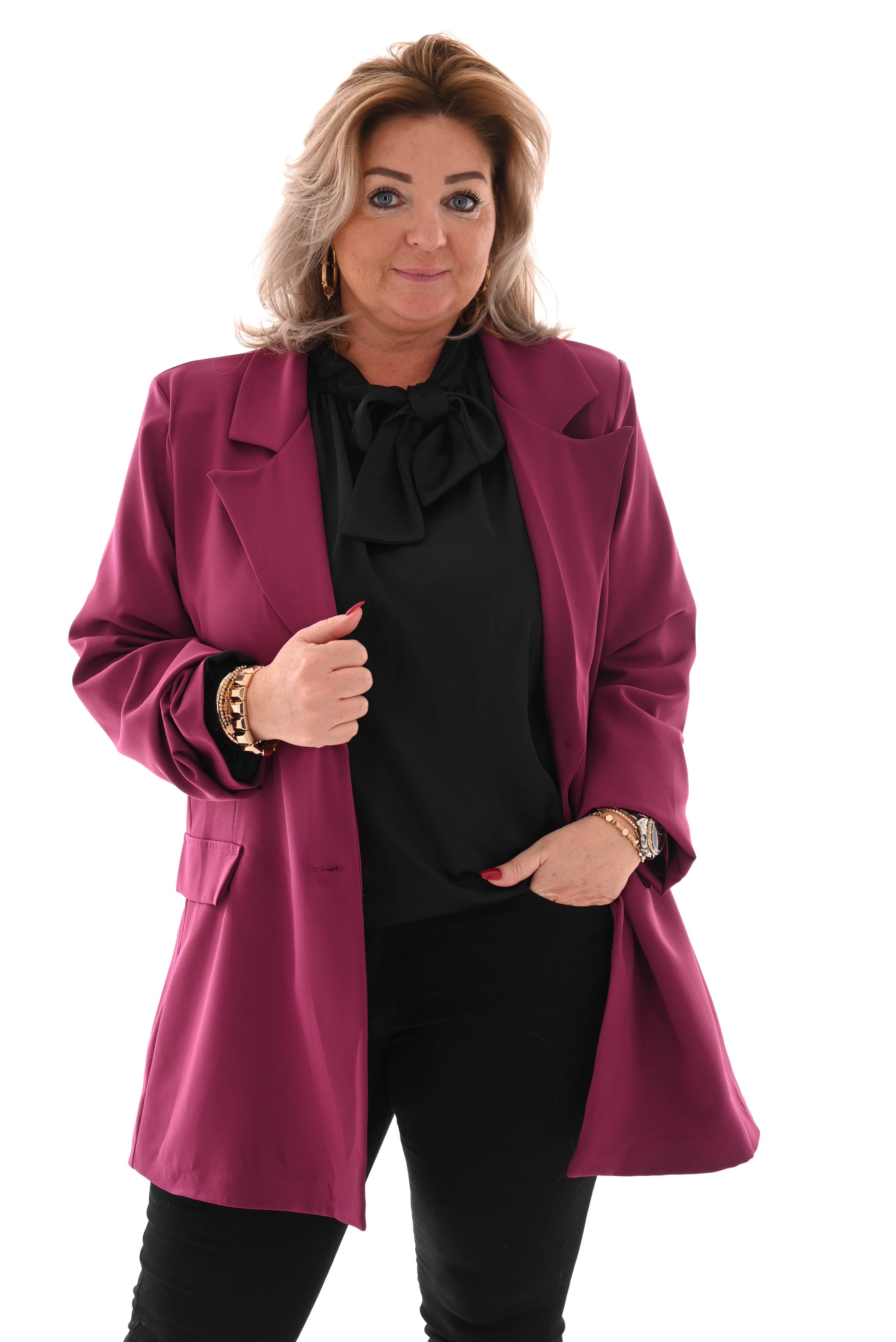 Blazer oversized magenta