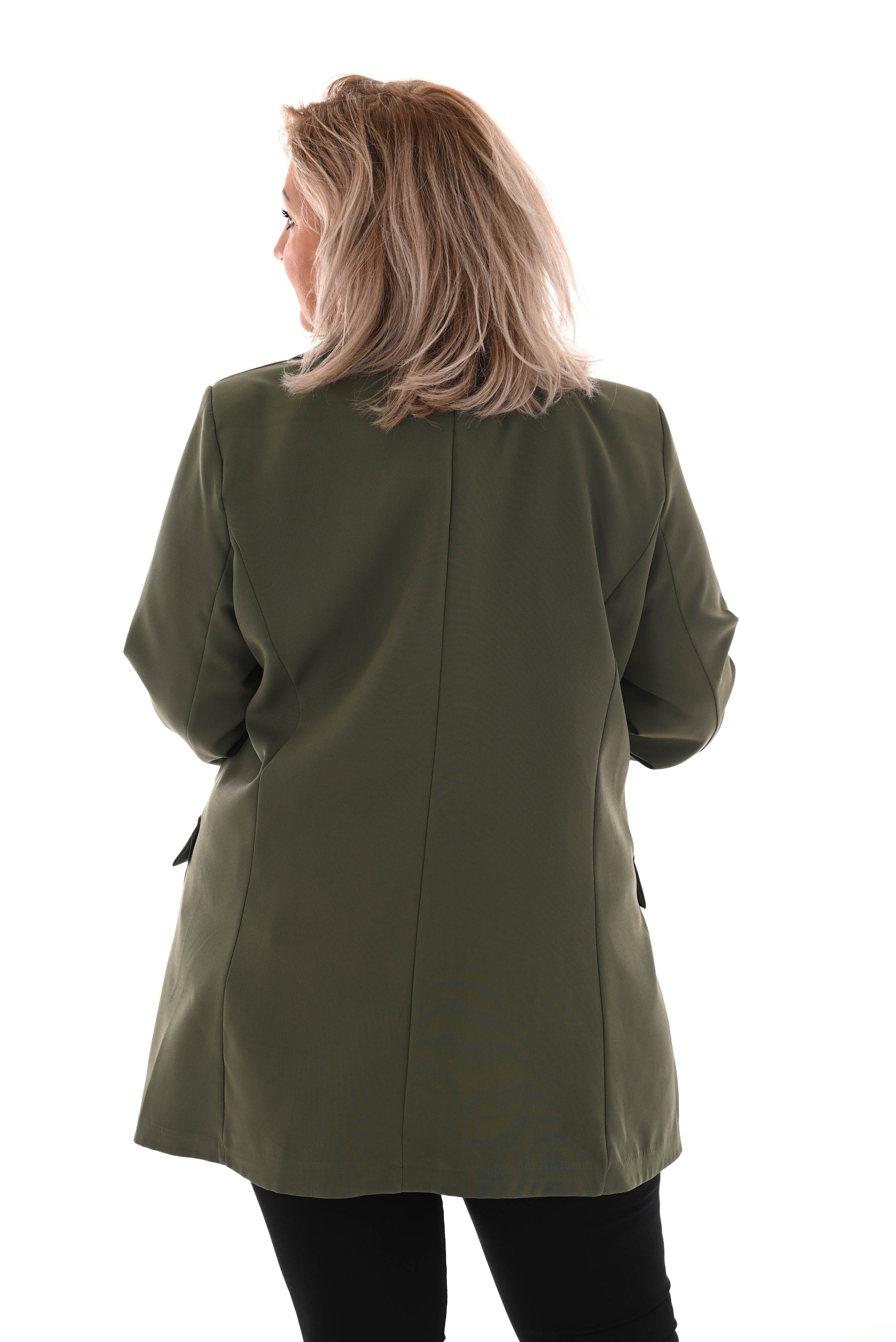 Blazer oversized legergroen