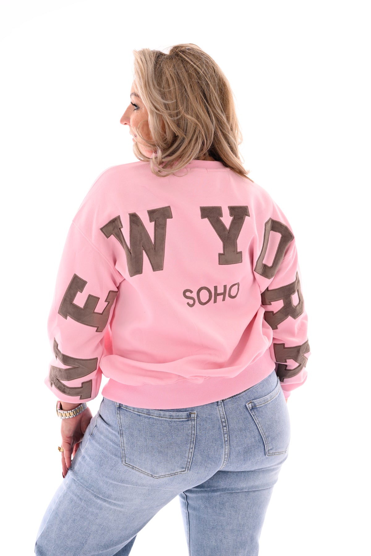 Sweater New York Soho lichtroze