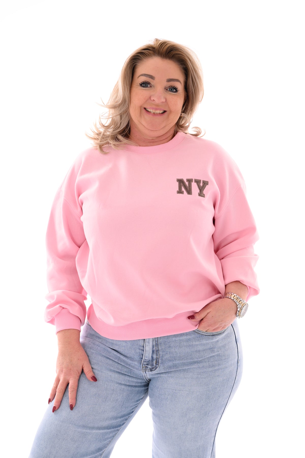 Sweater New York Soho lichtroze