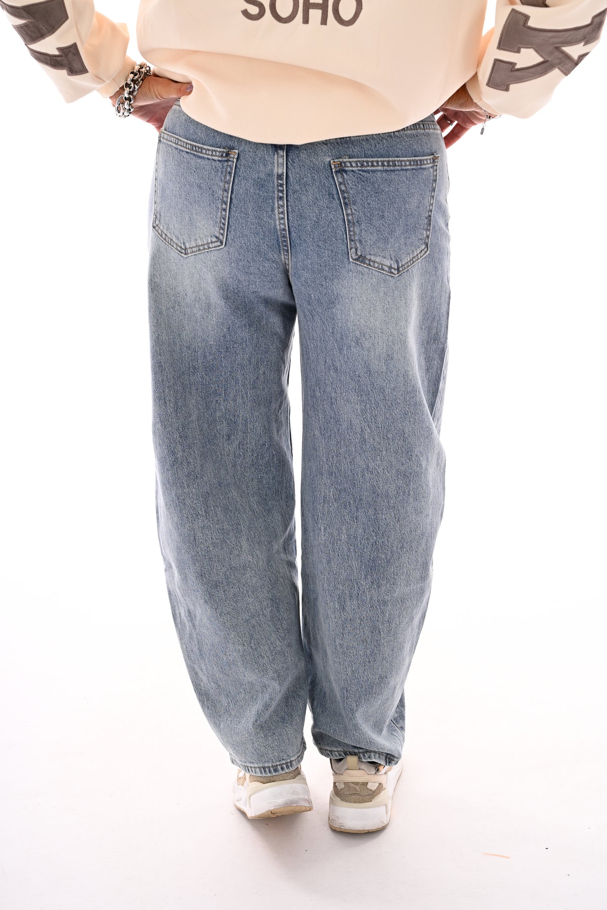 Monday jeans straight leg stonewash blauw