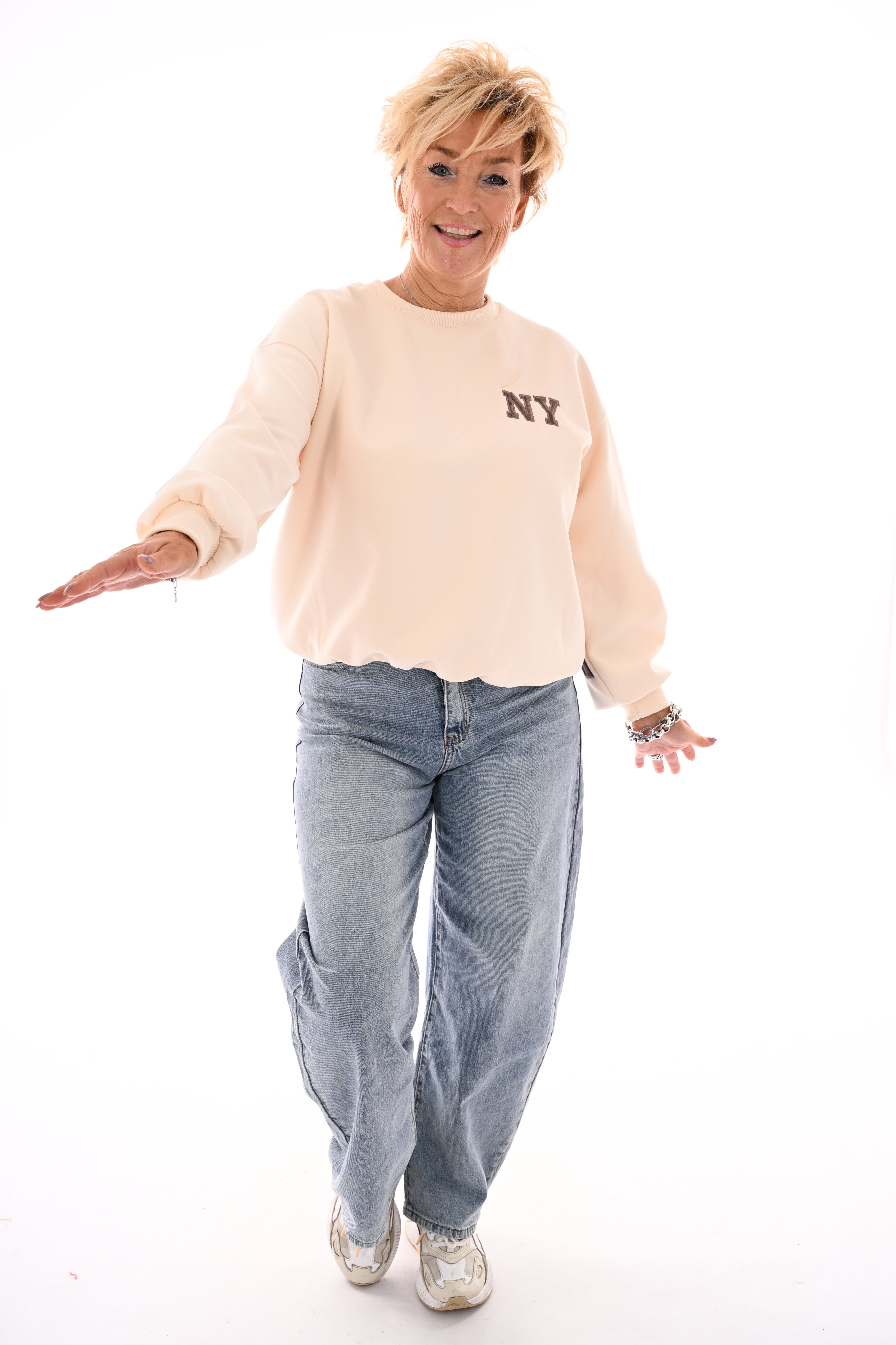 Monday jeans straight leg stonewash blauw