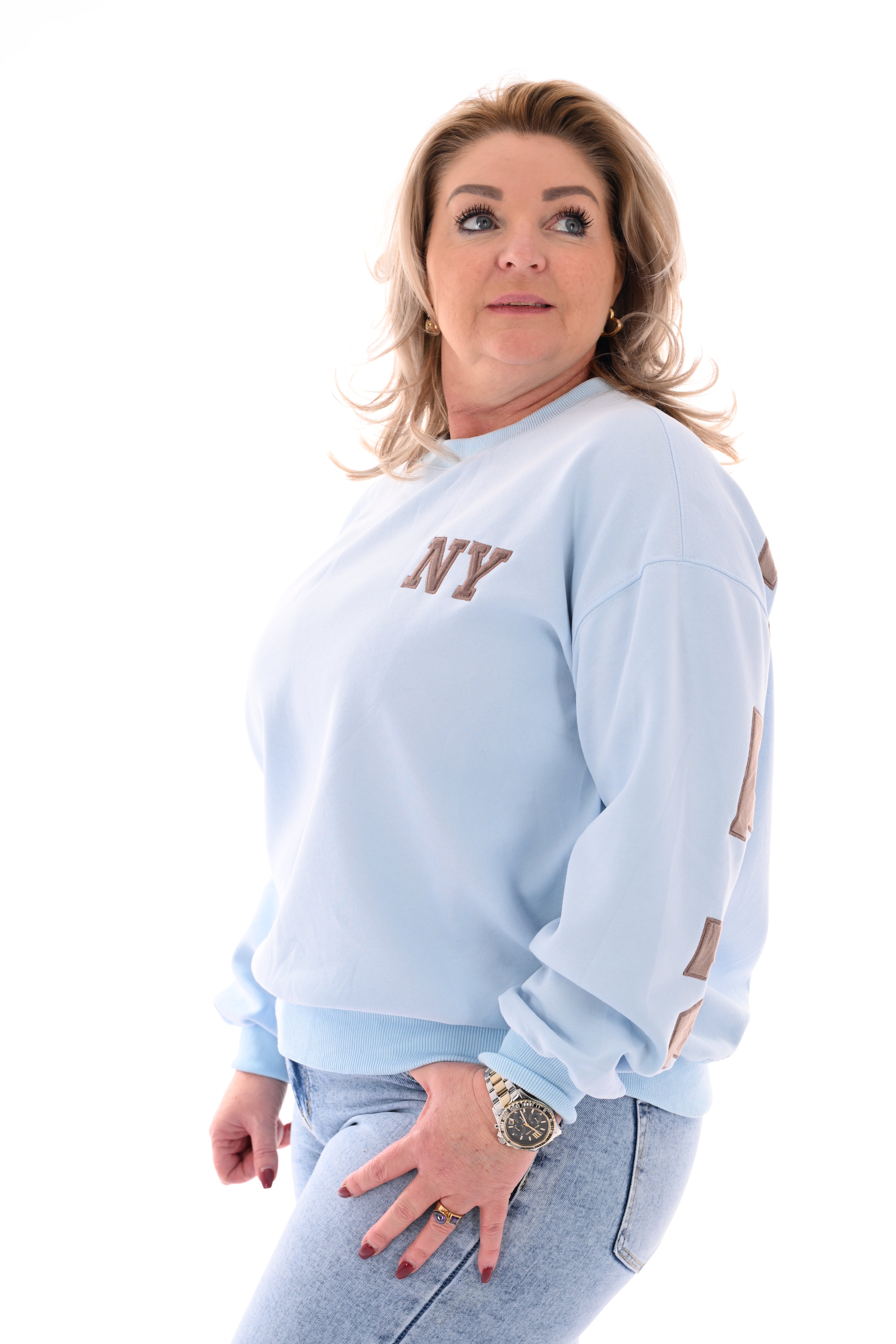 Sweater New York Soho lichtblauw