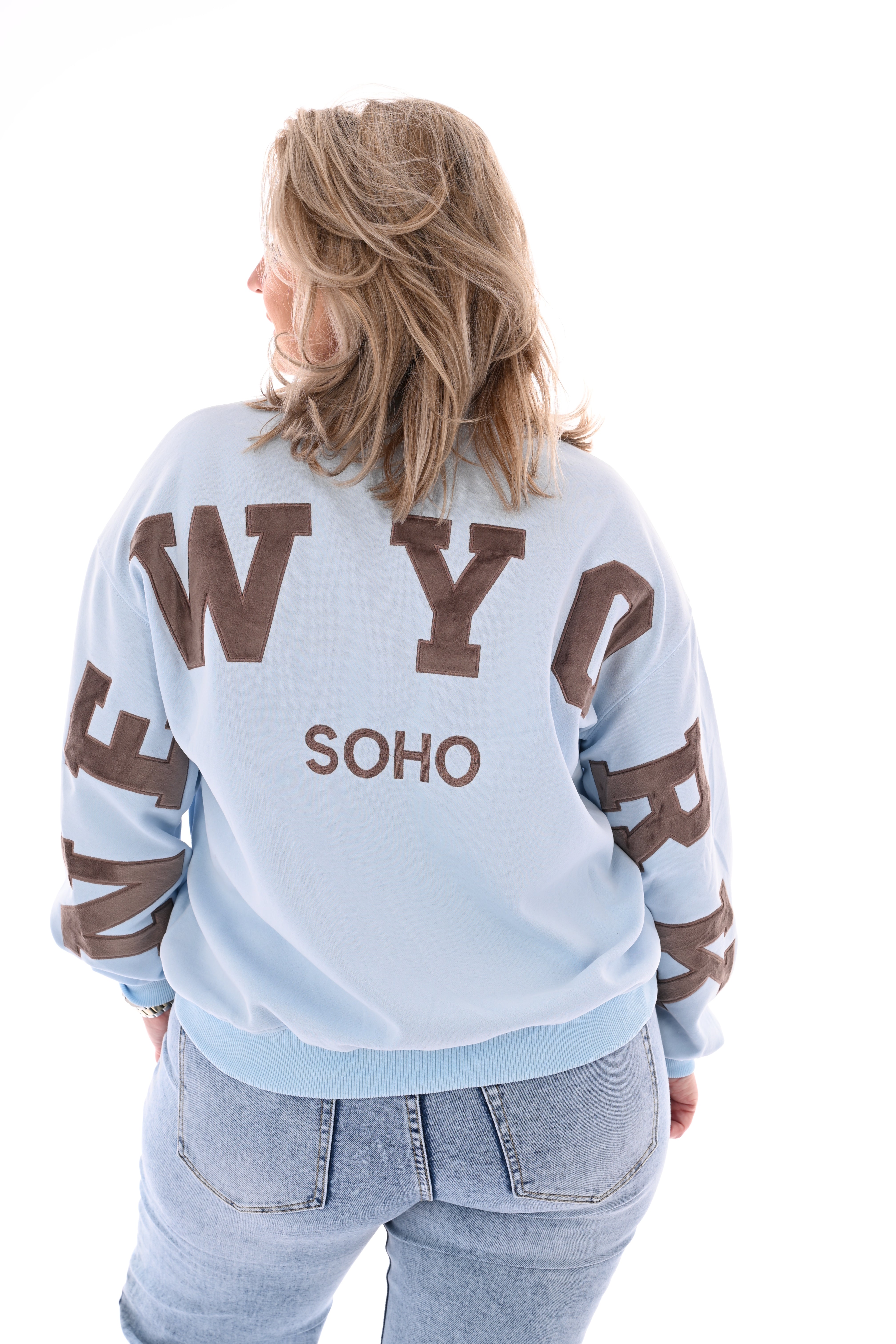 Sweater New York Soho lichtblauw