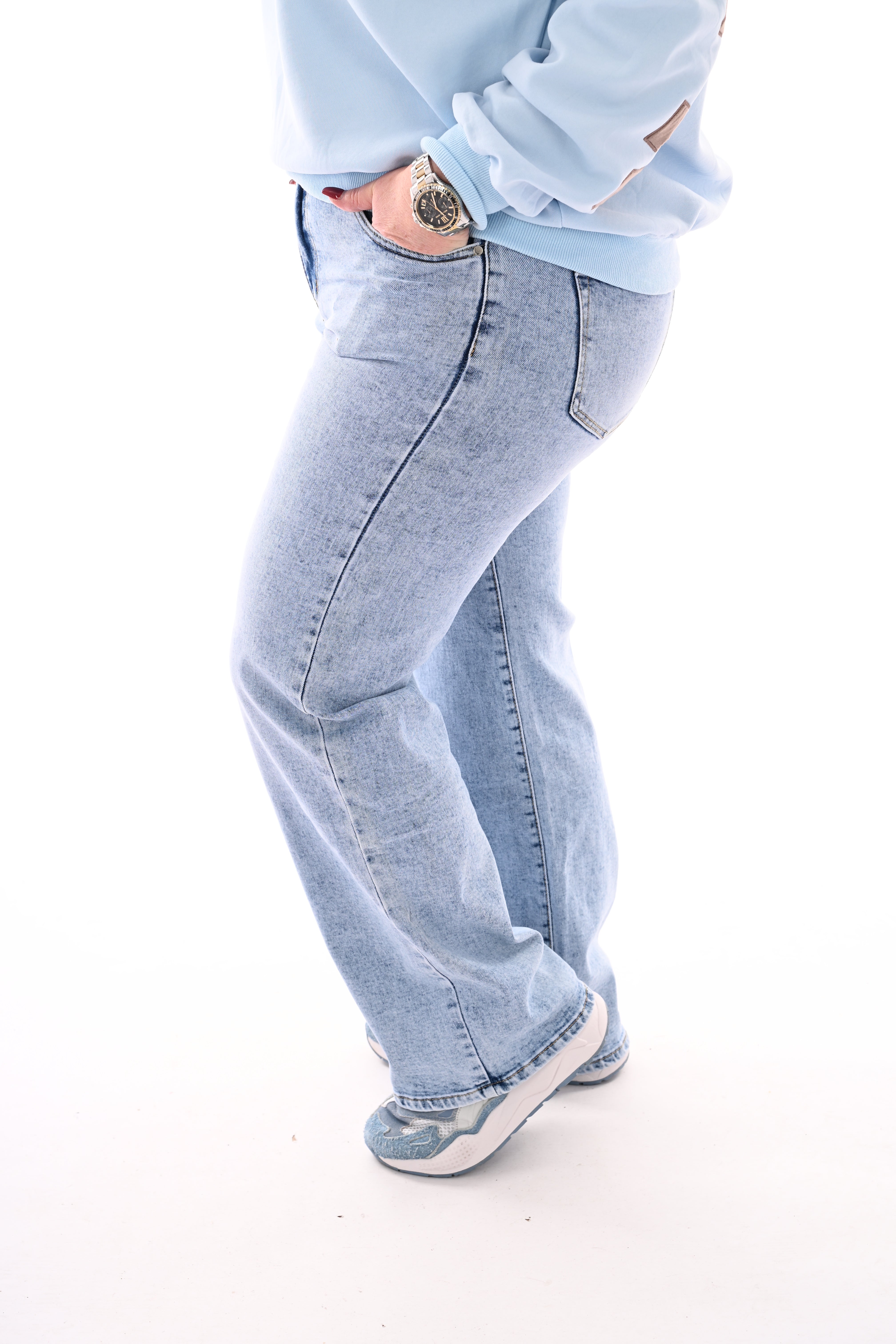 G-smack wide leg jeans lichtblauw