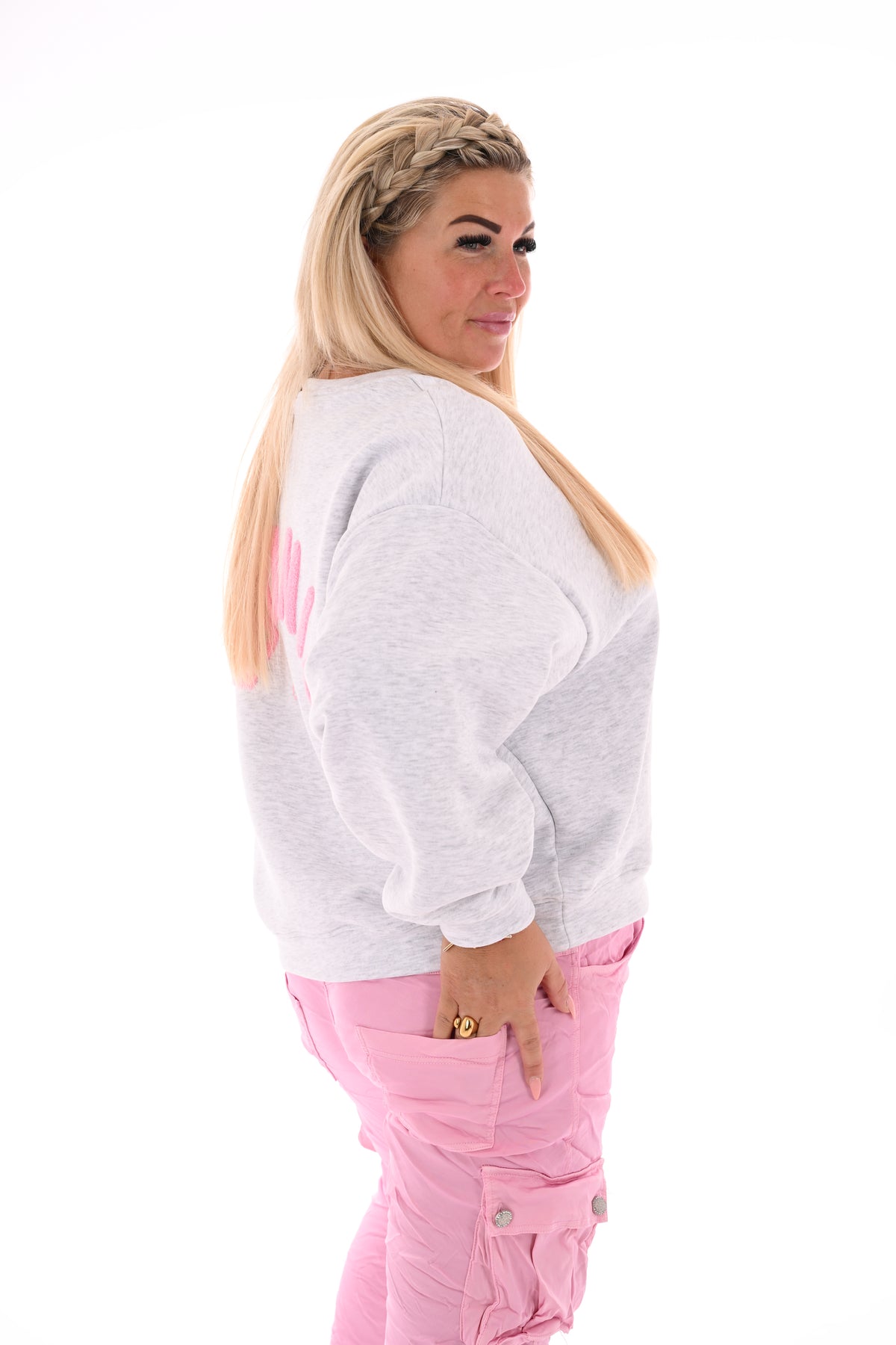 Sweater iconic club lichtgrijs