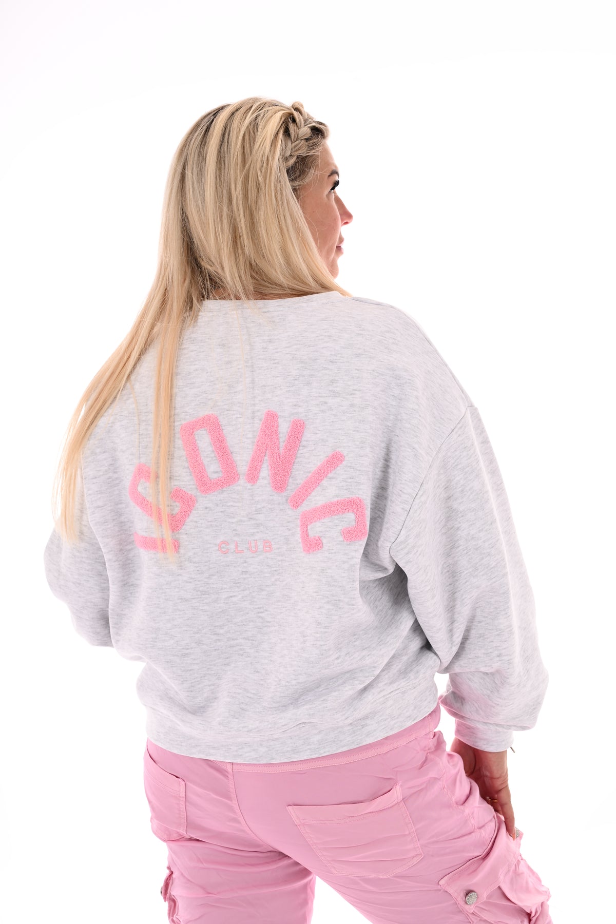 Sweater iconic club lichtgrijs