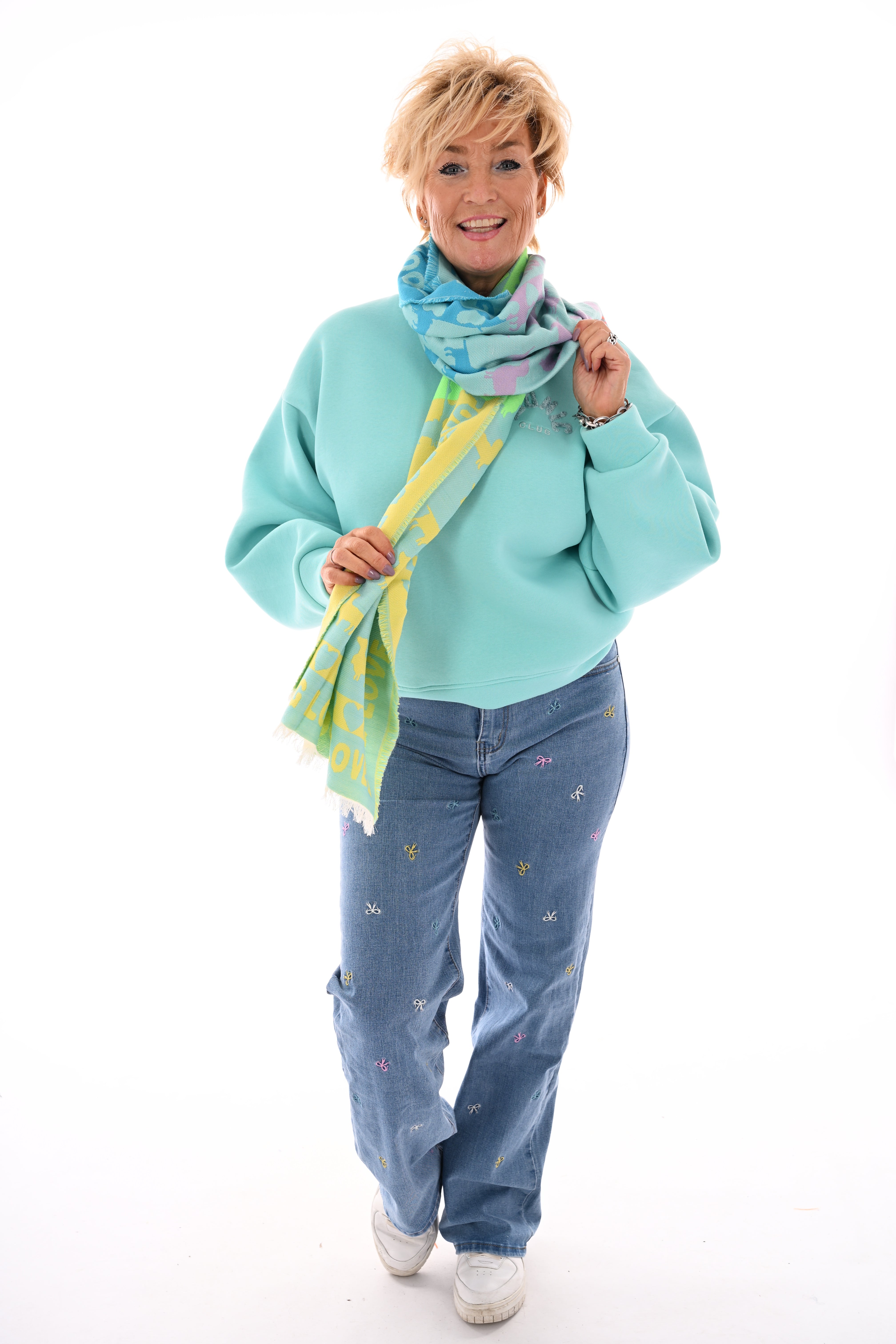 Sweater iconic club aqua