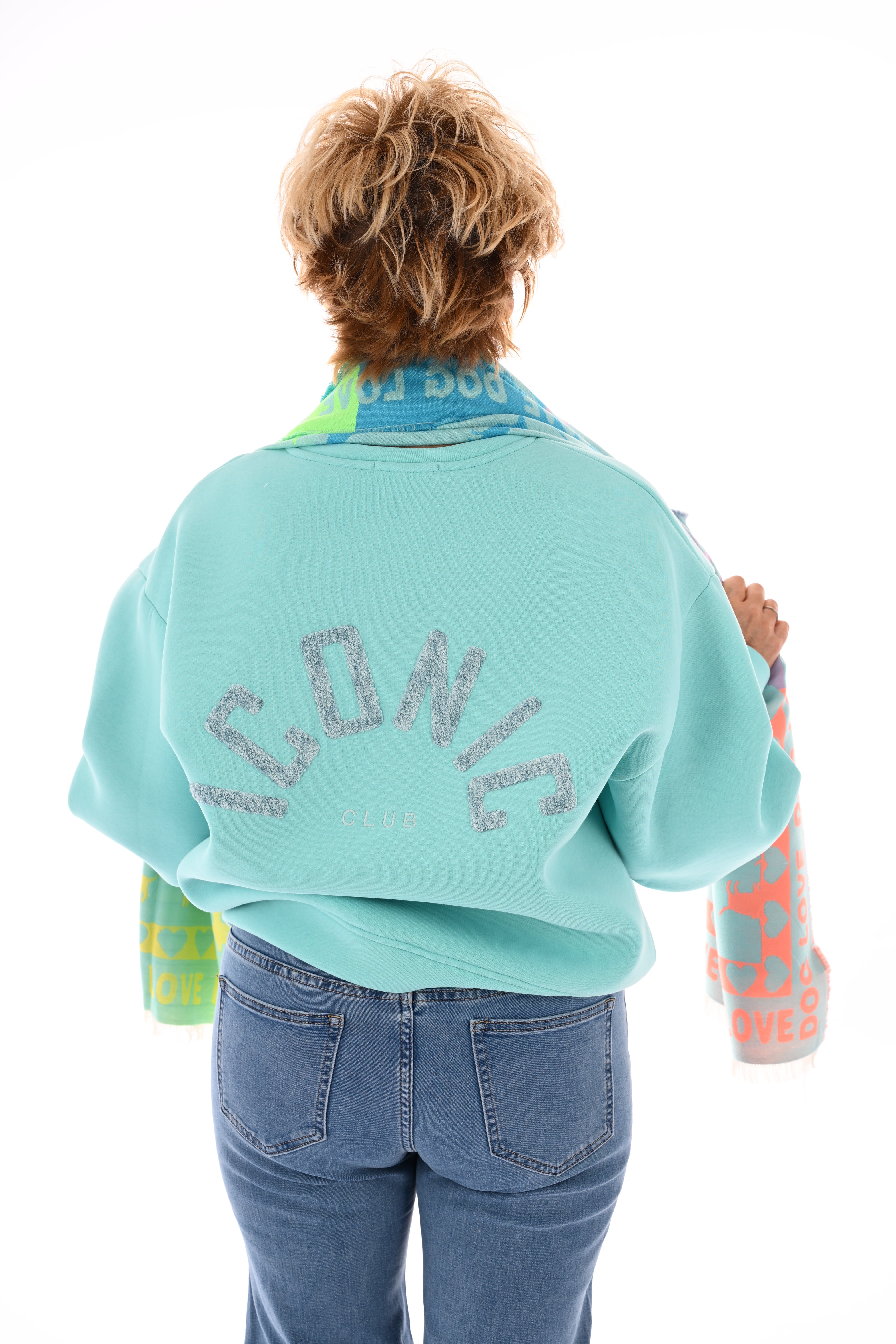 Sweater iconic club aqua