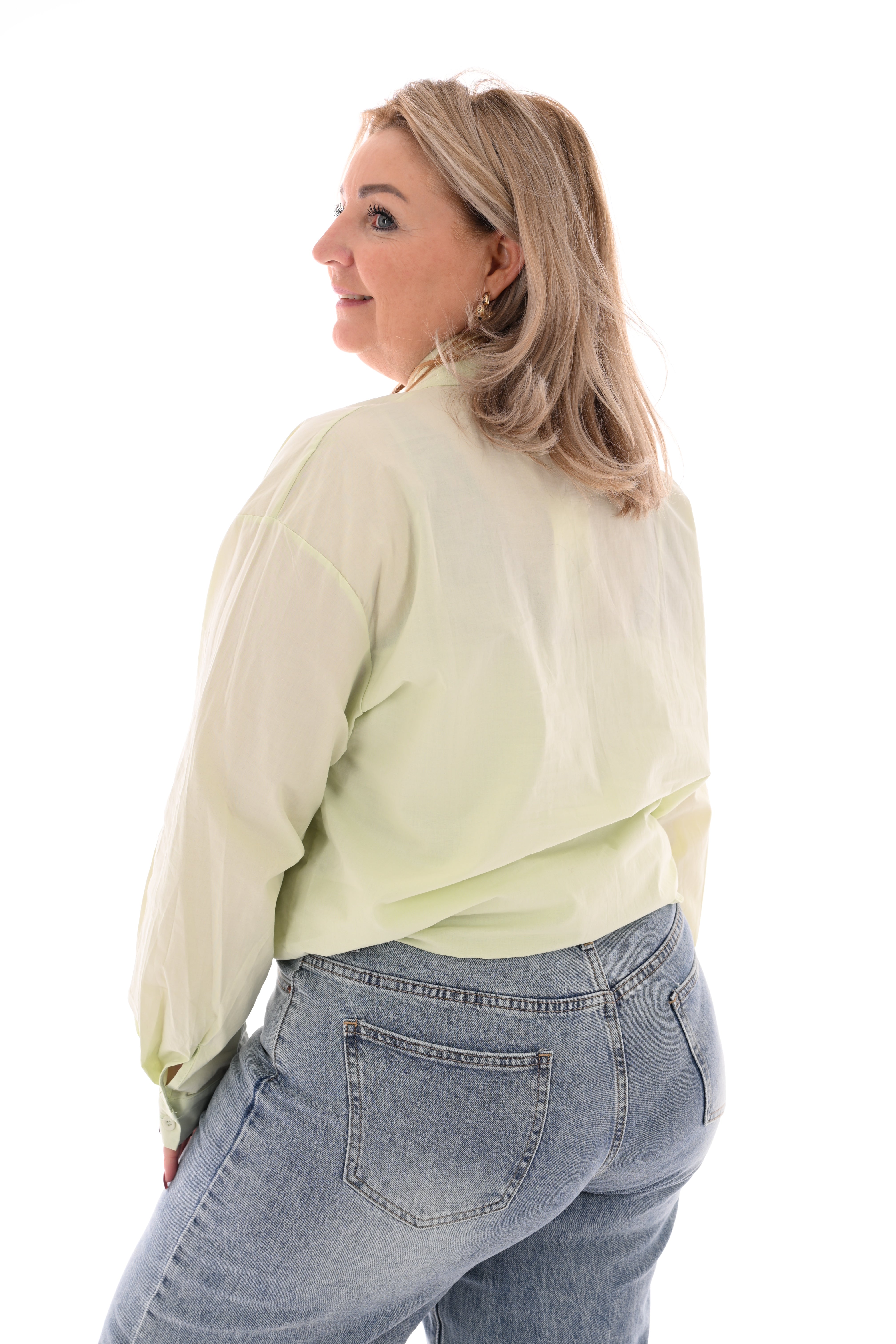 Blouse uni lichtgroen