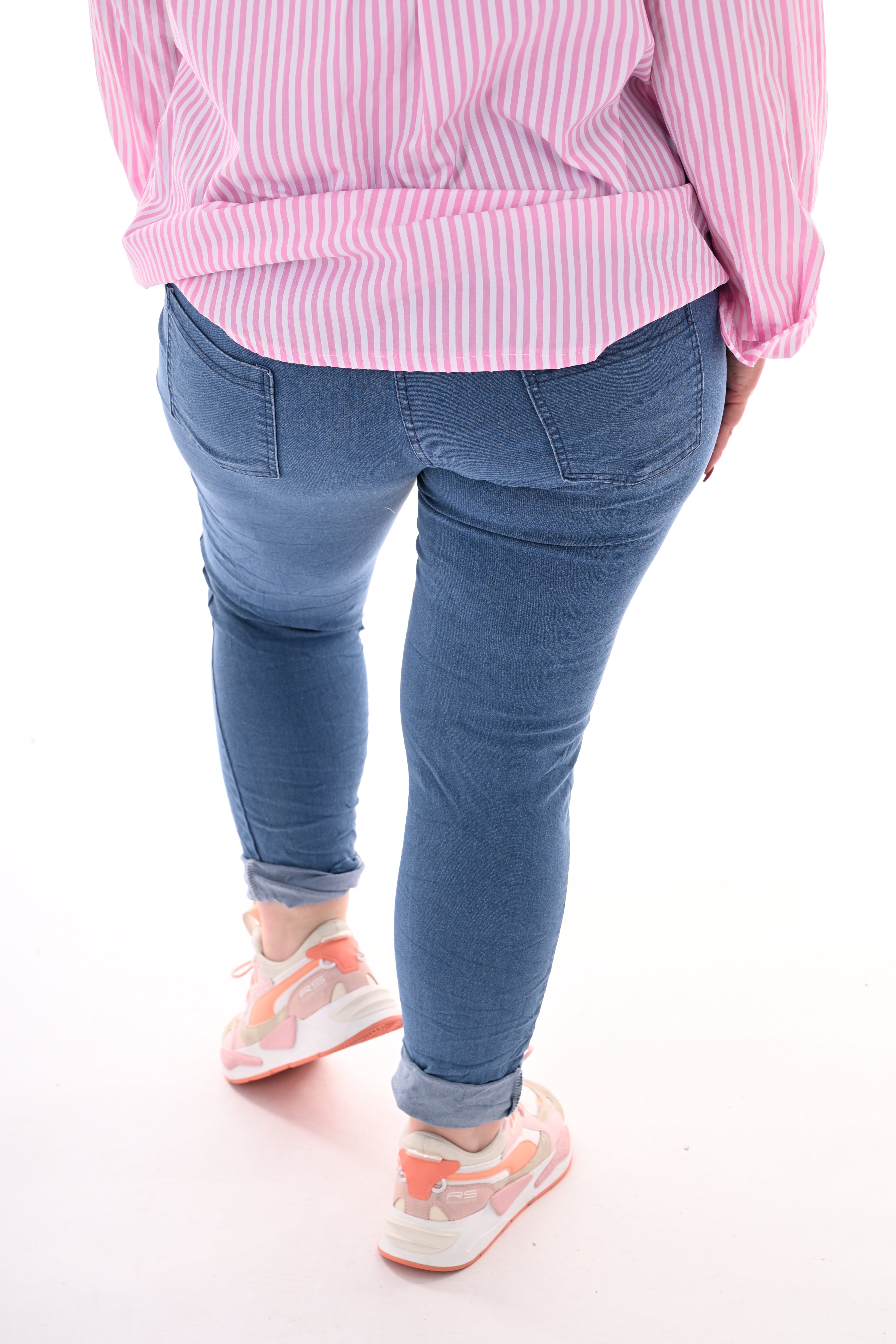 Jeans stretchbroek jeansblauw