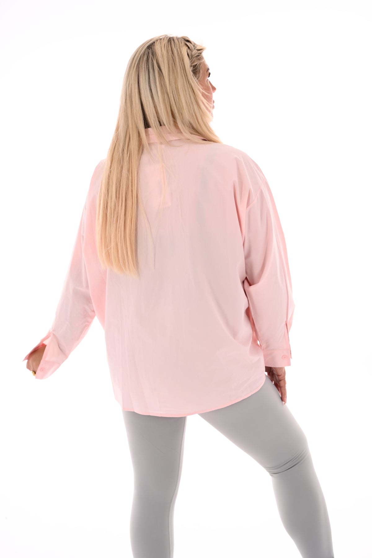 Blouse met hartjes lichtroze