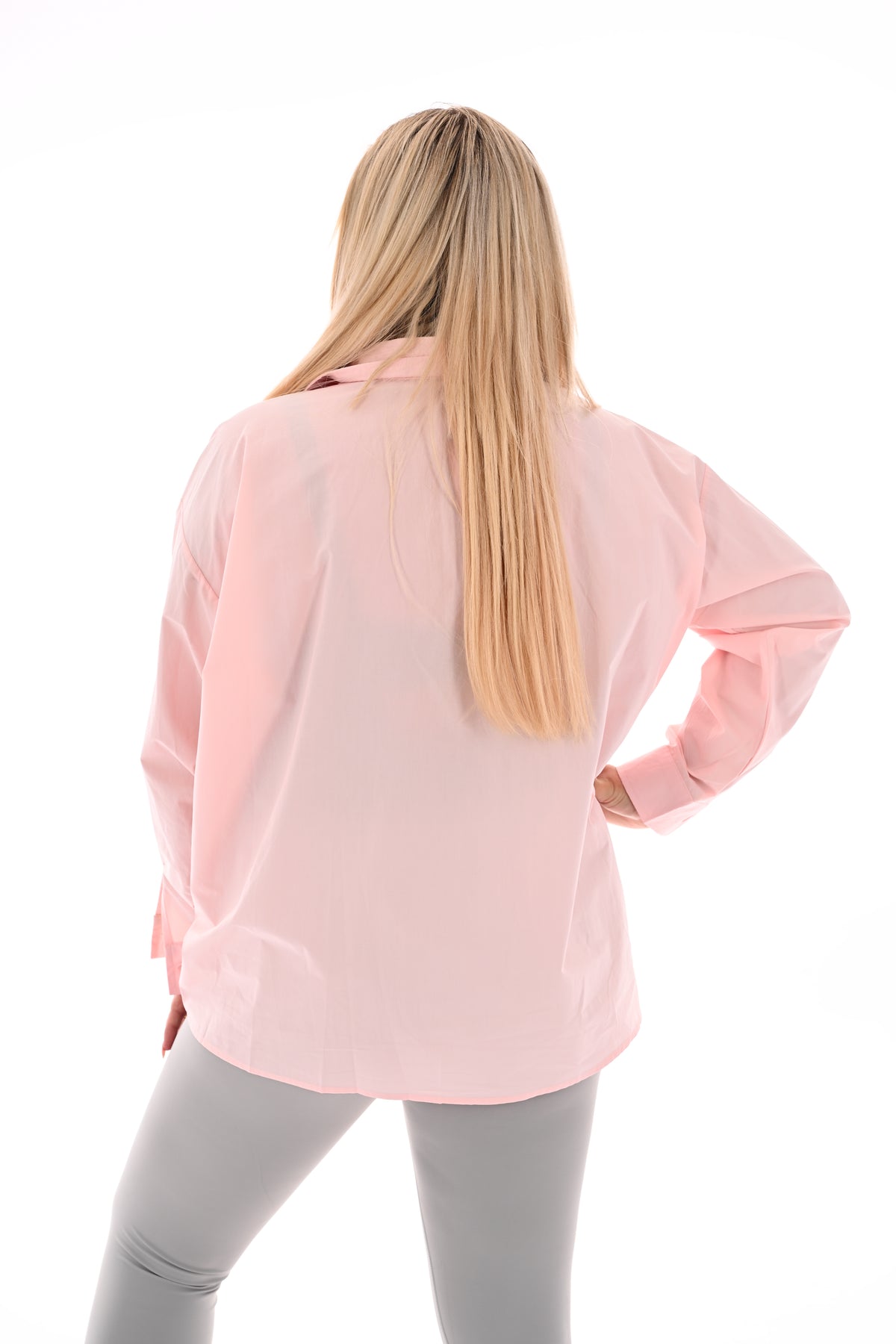 Blouse met hartjes lichtroze