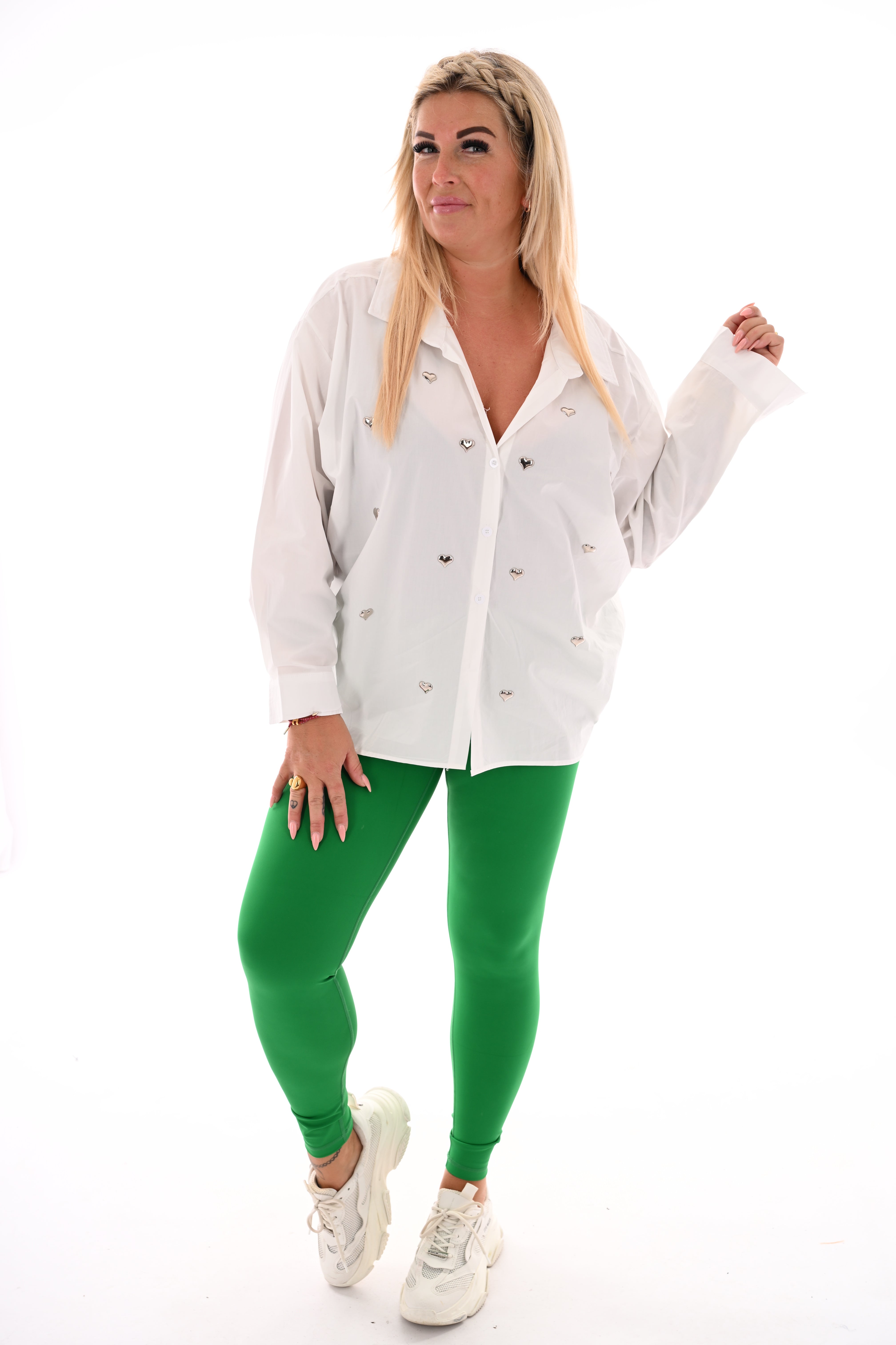 Blouse met hartjes wit