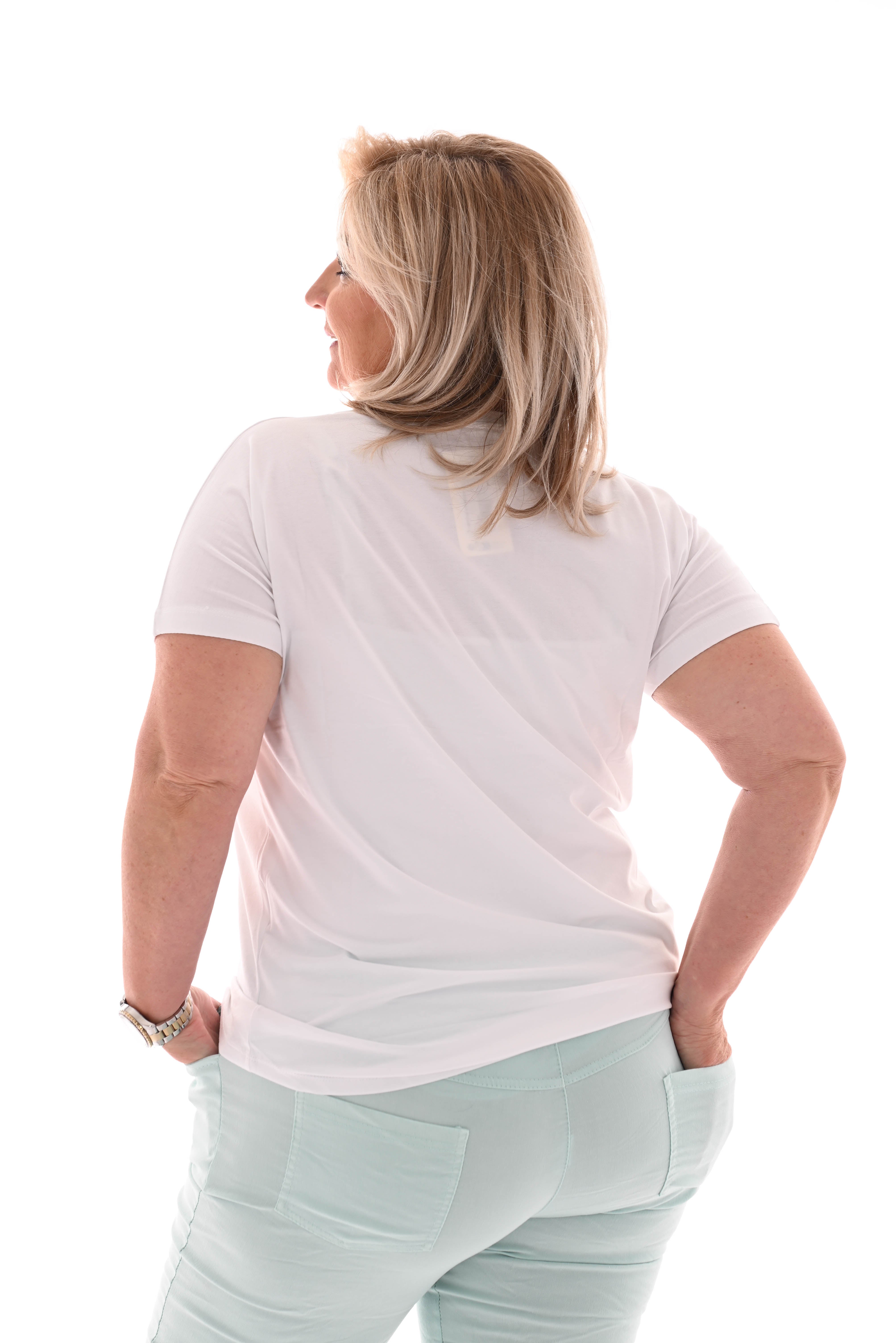 T-shirt love wit/turquoise