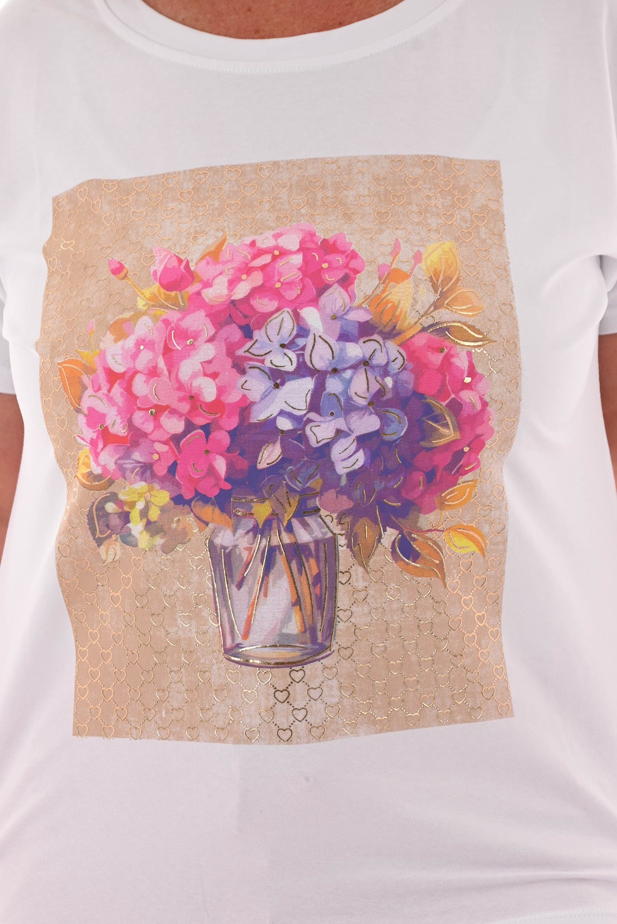 T-shirt boeket wit/beige