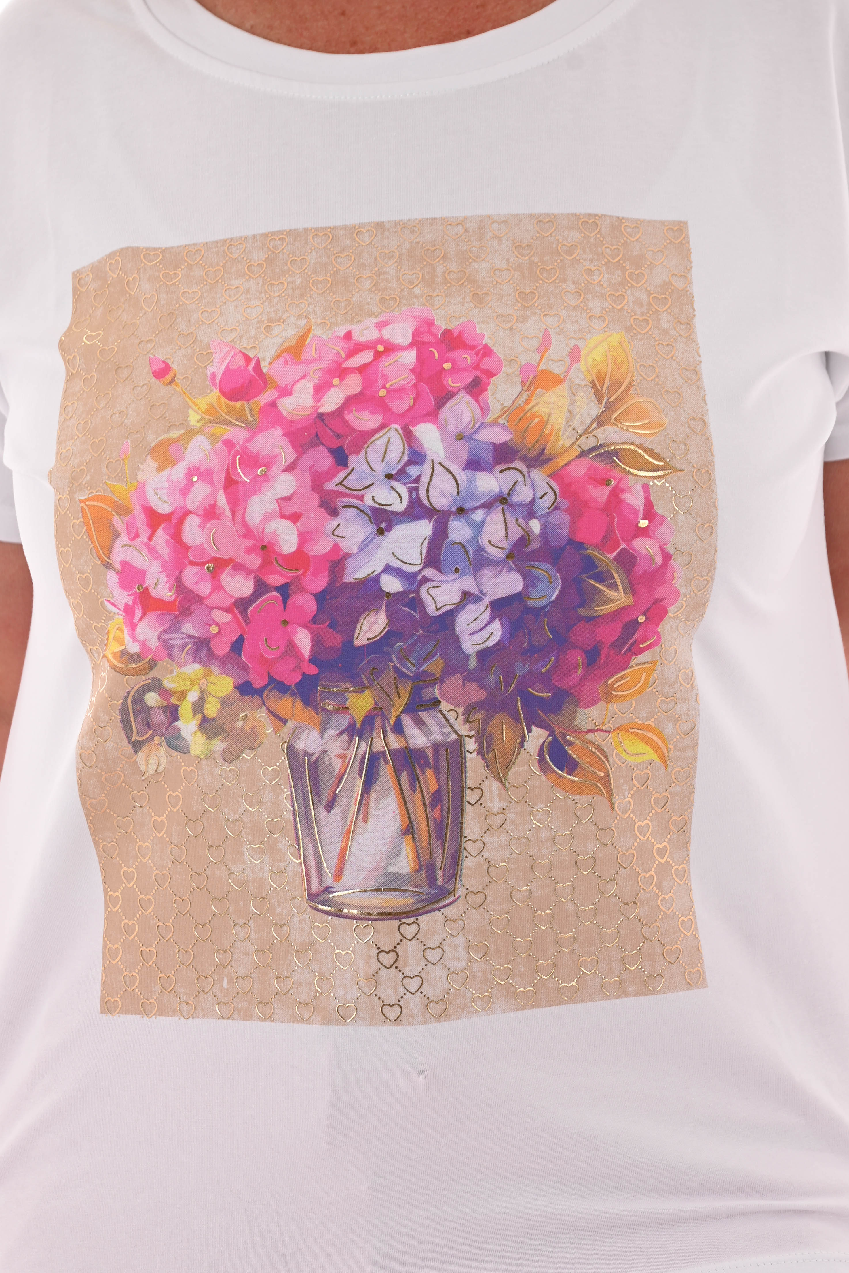 T-shirt boeket wit/beige