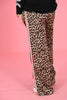 Wijde broek met bies panter