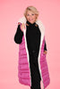 Bodywarmer teddy magenta