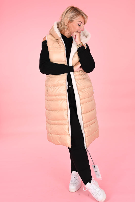 Bodywarmer teddy beige