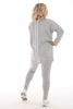 Comfy pak deluxe met bies grijs