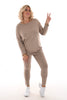 Comfy pak deluxe met bies taupe