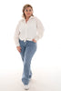 Blouse met strass katoen wit