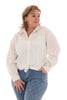 Blouse met strass katoen wit
