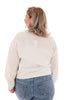 Blouse met strass katoen wit