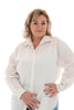 Blouse met strass katoen wit