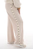 Wijde broek met sterren bies beige