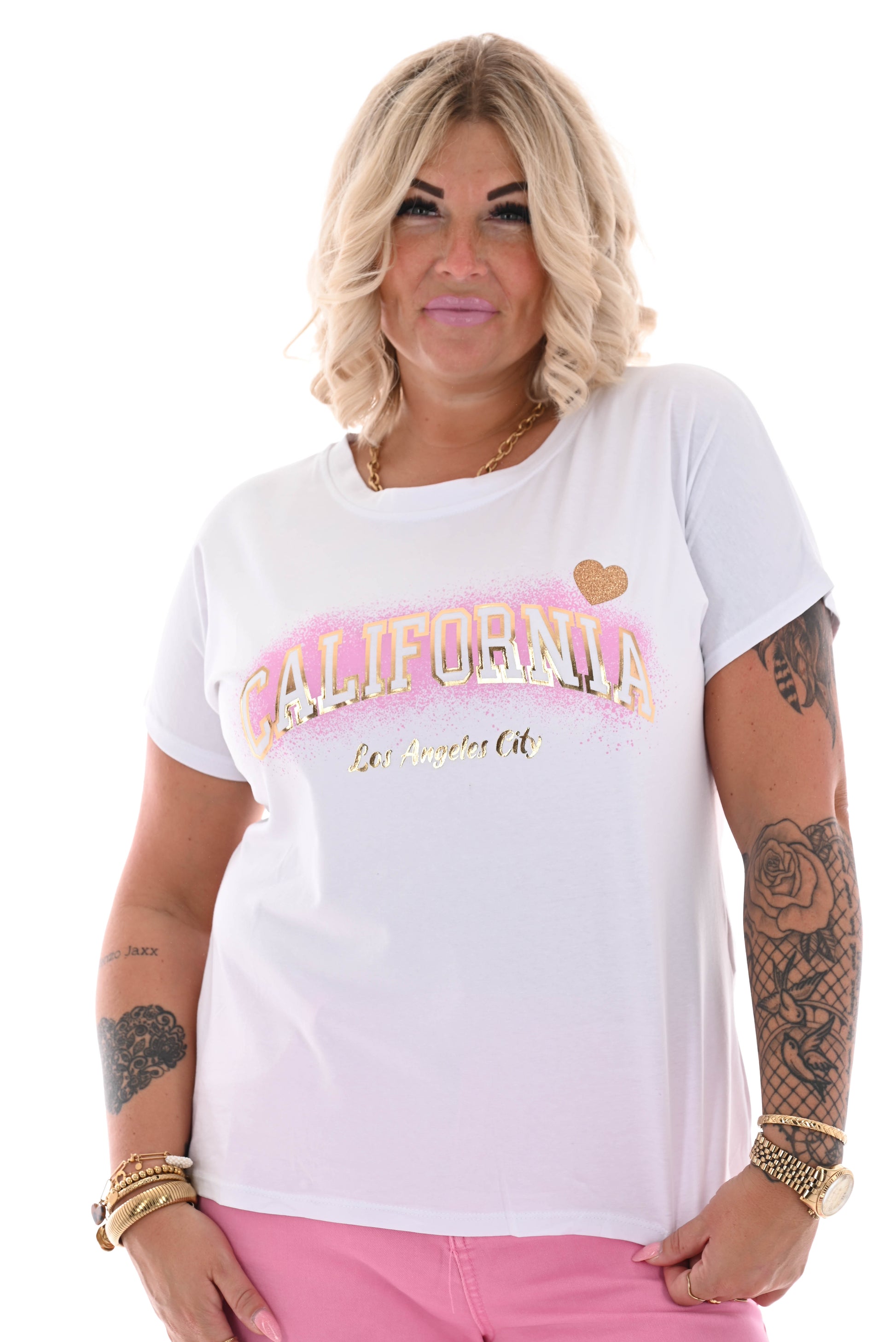 T-shirt California roze