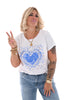 T-shirt hartjes blauw