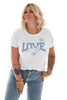 T-shirt love amour blauw