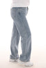 Laulia straight leg jeans pareltjes blauw