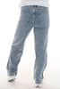 Laulia straight leg jeans pareltjes blauw