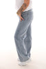 Laulia straight leg jeans pareltjes blauw