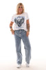 T-shirt California gitaar blauw