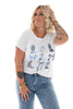 T-shirt boots & bows blauw