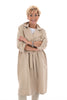 Trenchcoat met ophaalmouwen beige