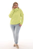 Knitted top met col korte mouwen lime