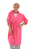 Trenchcoat met ophaalmouwen fuchsia