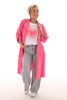 Trenchcoat met ophaalmouwen fuchsia